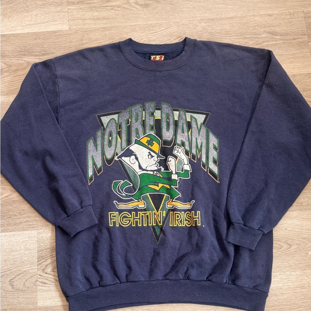 Vintage Notre Dame Fighting Irish Navy Blue Sweater